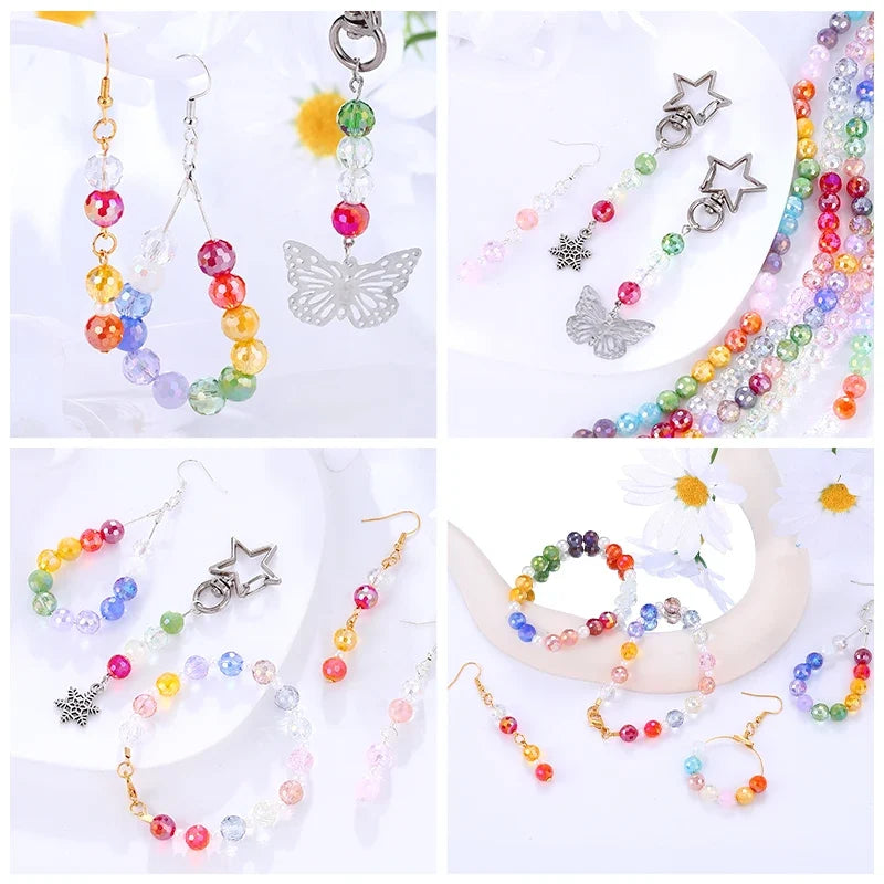 Crystal Faceted Disco Ball Glass Beads for Jewelry Making Jewelry Making Beads Qme