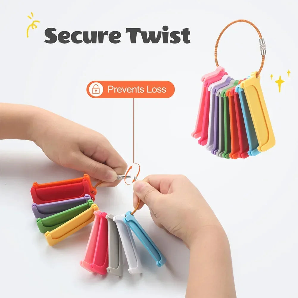 Reusable Yoto Card Holder with Metal Ring Loop | Travel Case Card Organizer Case Qme 1pc