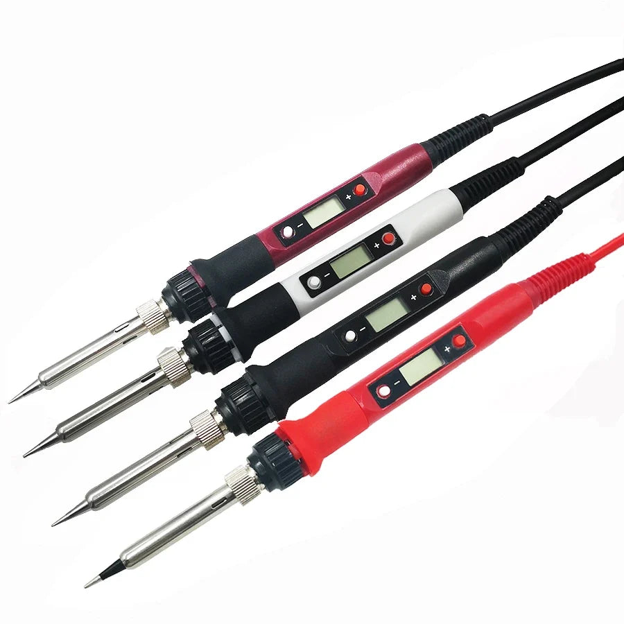 80W Digital Soldering Iron Kit – LCD Display, Adjustable Temp Electric Soldering Iron Qme