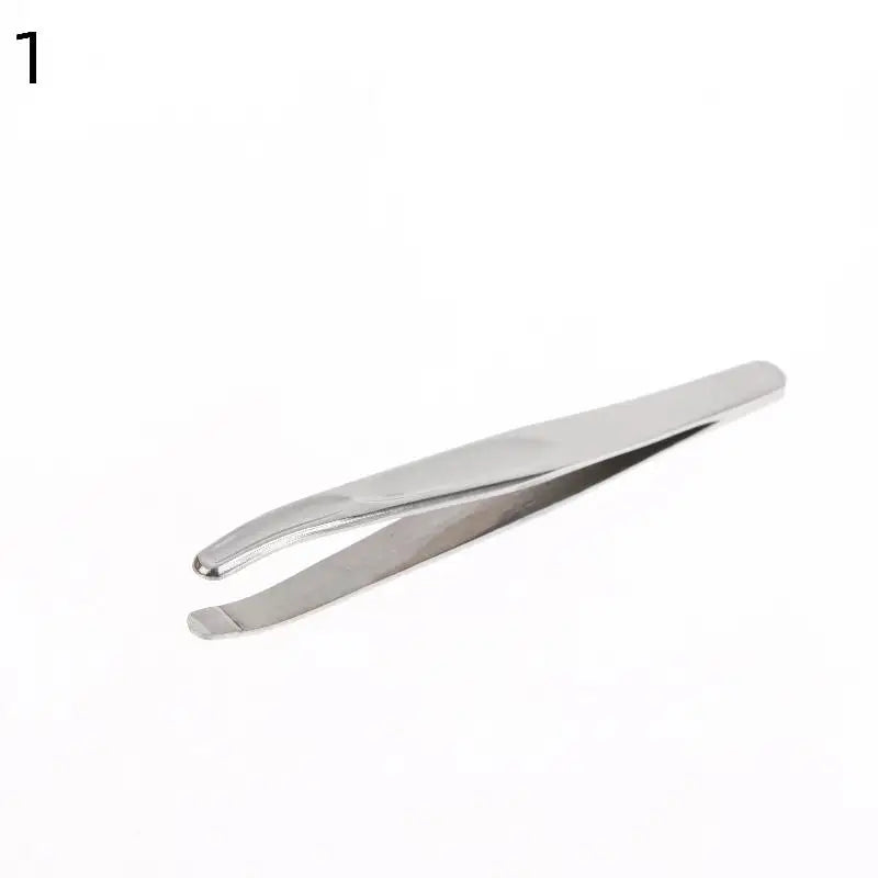Precision Round Tip Eyebrow Tweezers – Stainless Steel Eyebrow Tweezers Qst 1 Silver