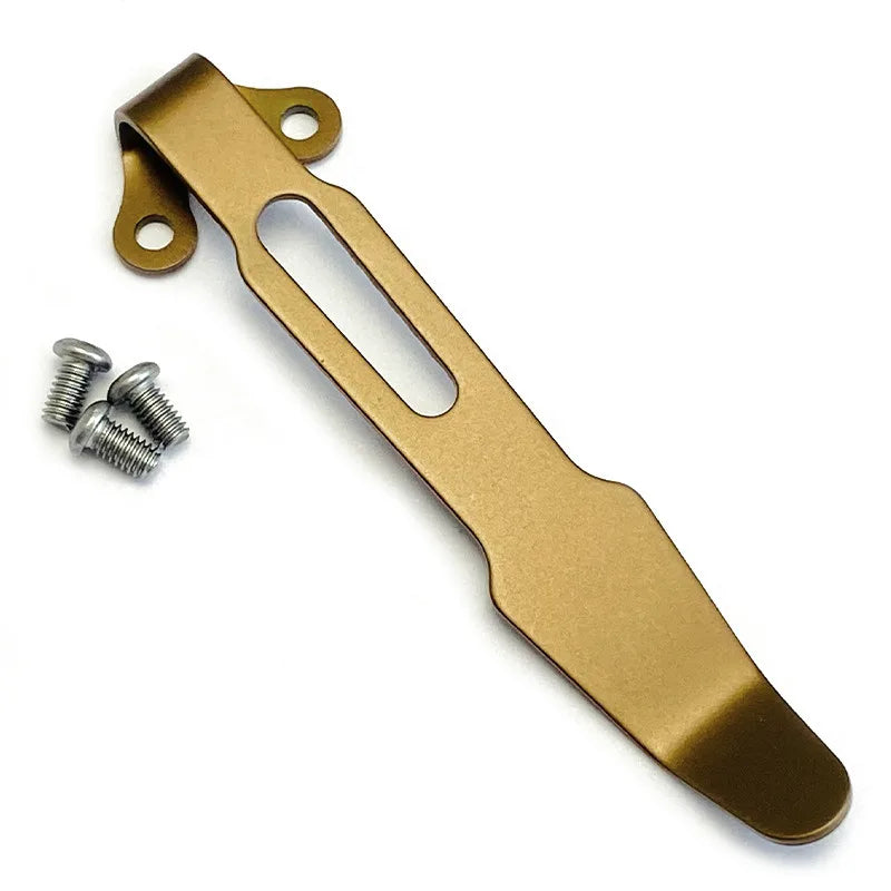 Pocket Knife Back Clip with M2.5 Screws – 15 DIY Styles Knife Clip Accessory Qst RG-DD