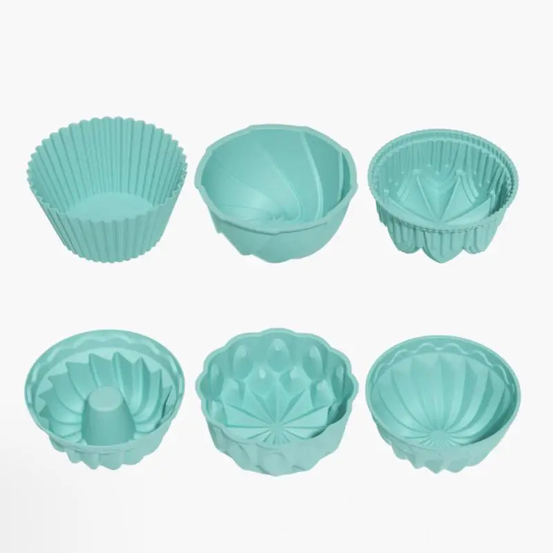 Charlotte Cake Pan Silicone Nonstick Round Baking Mold – 6 Inch Silicone Cake Mold Qme one size Blue