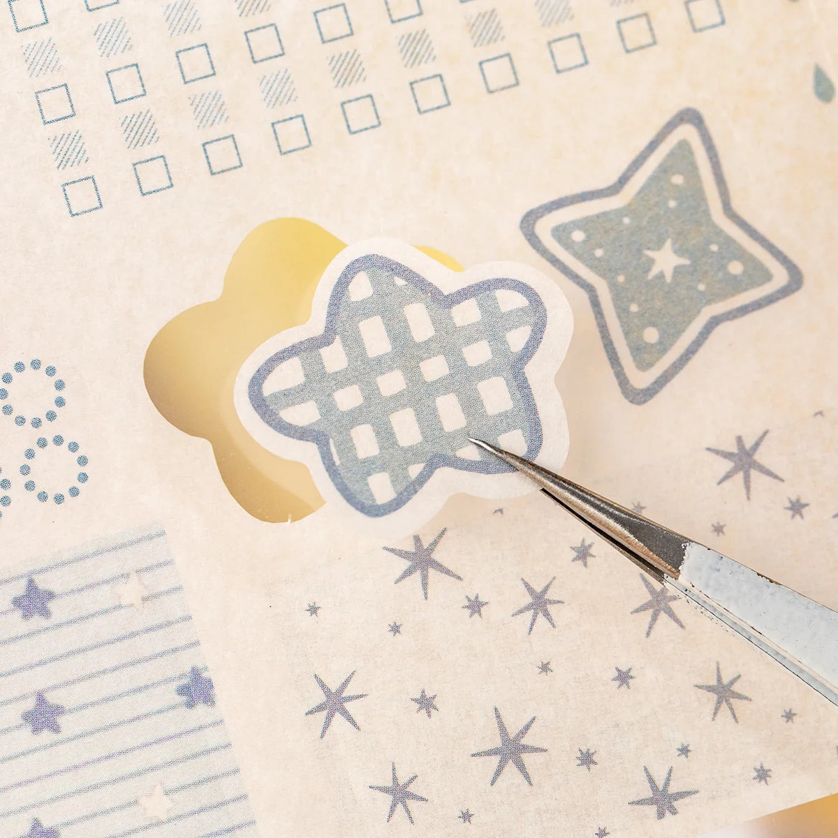Cute Cartoon Grid Die Cut Sticker Book – 18 or 36 Sheets Die Cut Sticker Book Qme