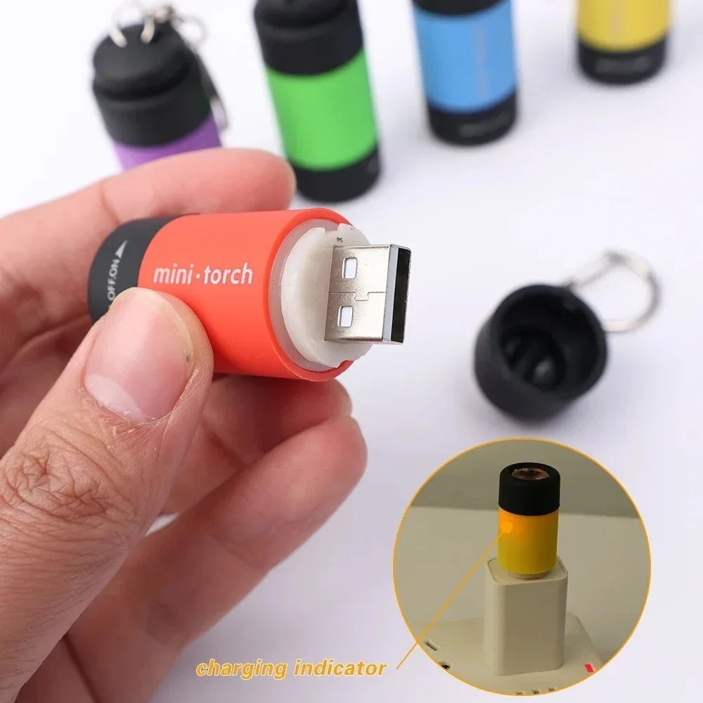 LED Micro Pocket Keychain Flashlight – USB Rechargeable Keychain Flashlight Qme
