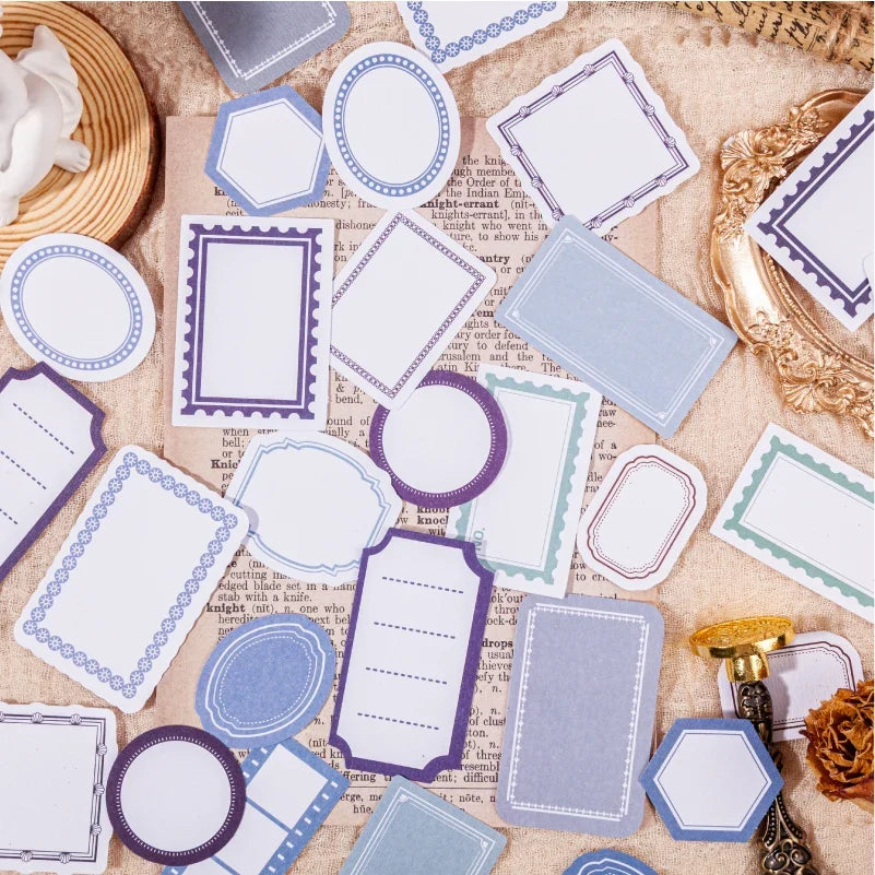 Minimalist Frame Label Stickers – Junk Journal & DIY Collage DIY Craft Stickers Qme
