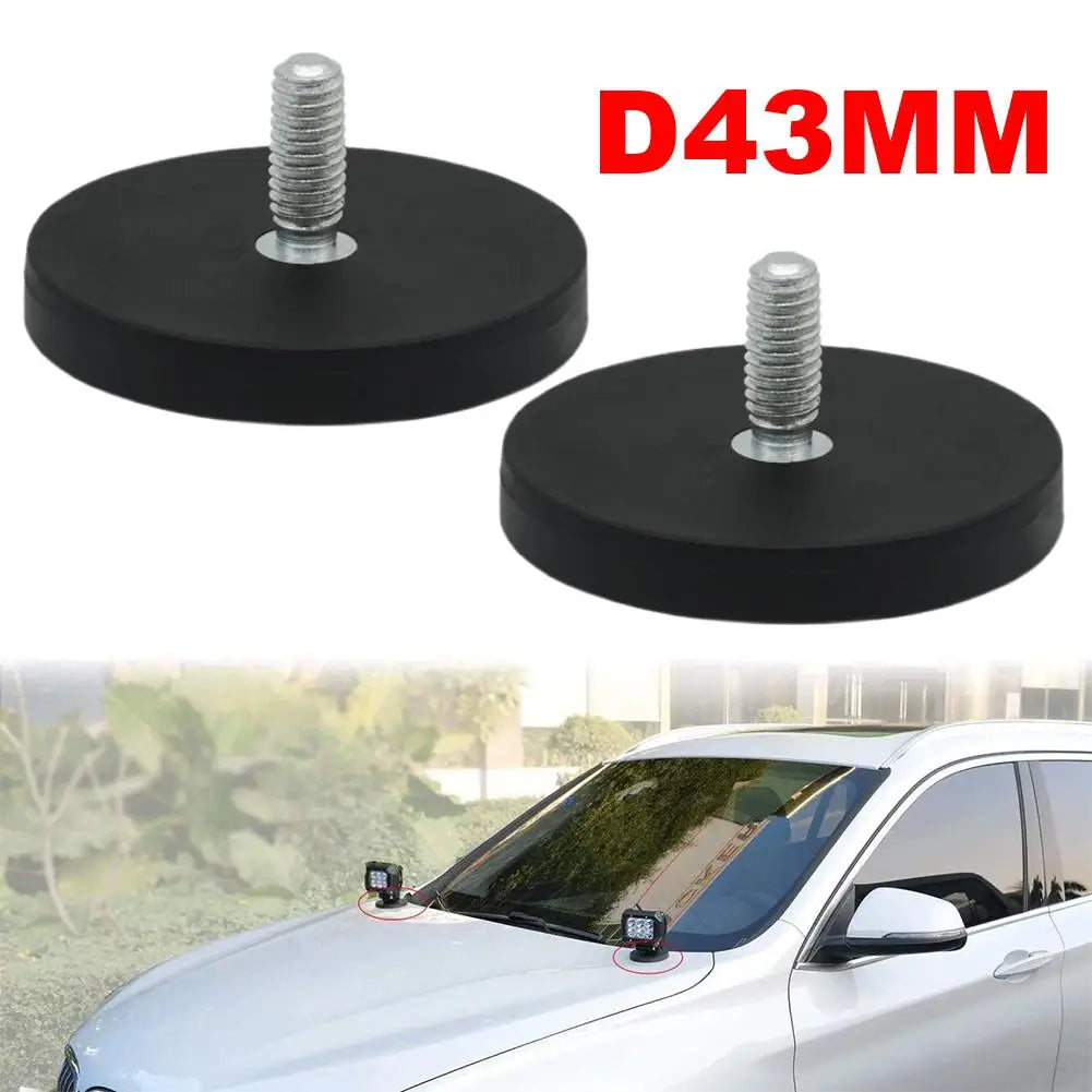 43mm M6 Rubber Magnetic Suction Cup Mount – No-Drill Bracket Magnetic Mount Bracket Qme