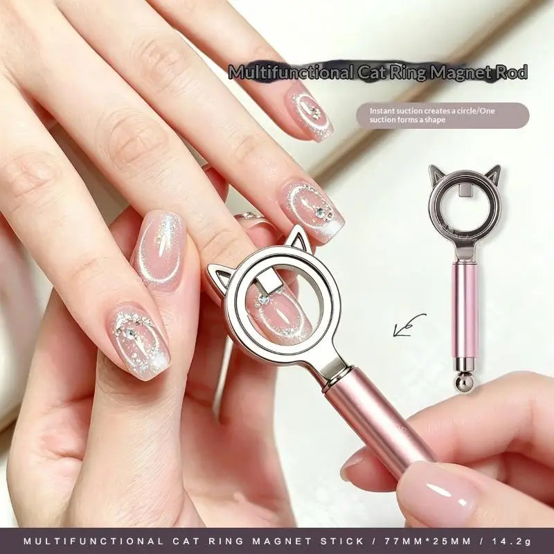 Cat Eye Nail Magnet Tool – 3-Second Black Hole Effect | Qme Nail Art Magnet Tool Qme