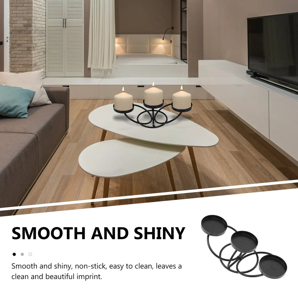 European Iron Candleholder | Chic Dining Table Desktop Decor Iron Candleholder Qme