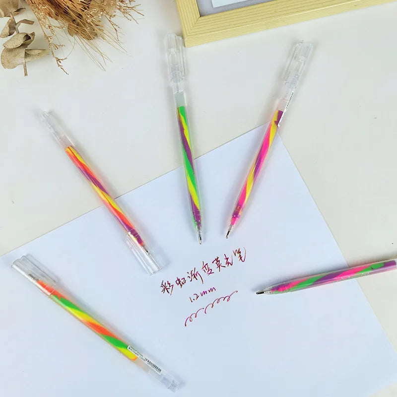 Rainbow Multicolor Gel Pens | Medium Point, 7 Colors, Smooth Writing Multicolor Gel Pens Qme