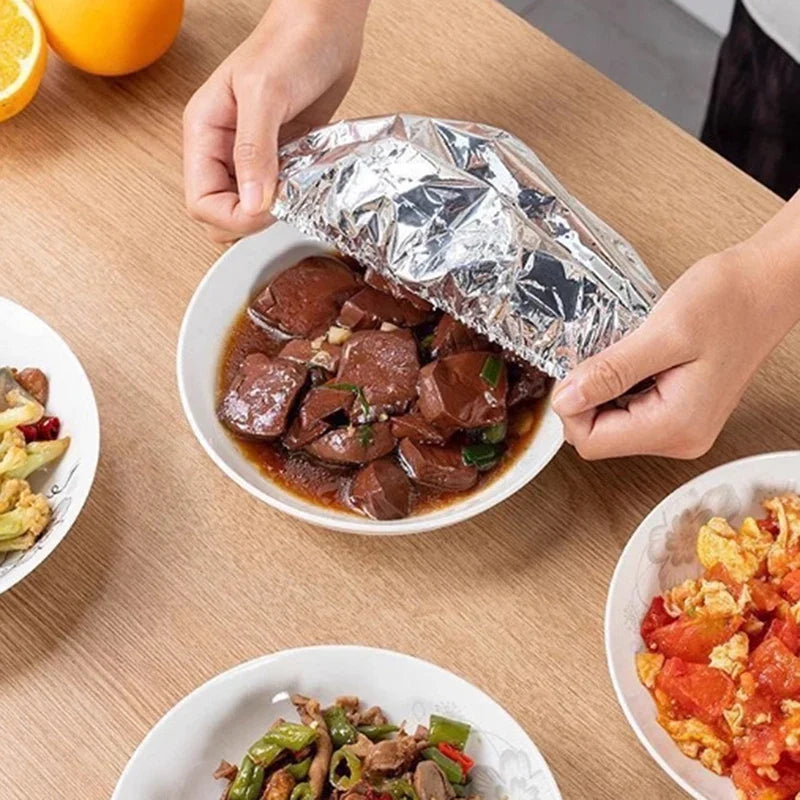 Reusable Aluminum Foil Insulation Covers for Bowls – 10 Pack Food Storage Covers Qme
