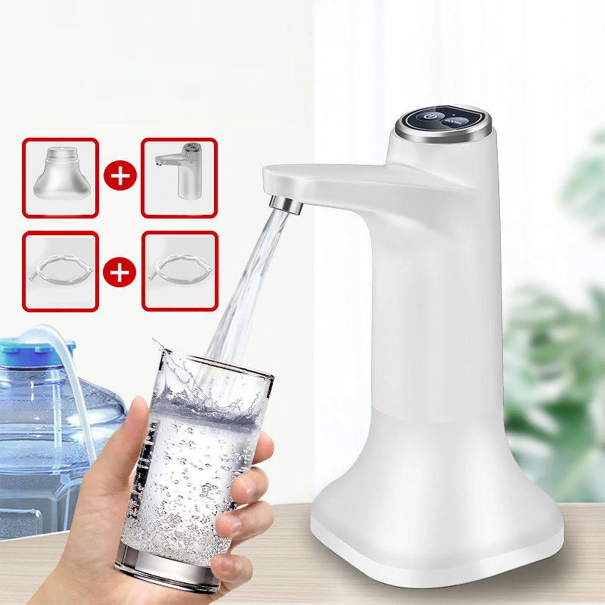 USB Rechargeable Electric Water Bottle Dispenser Pump Water Bottle Pump Qme