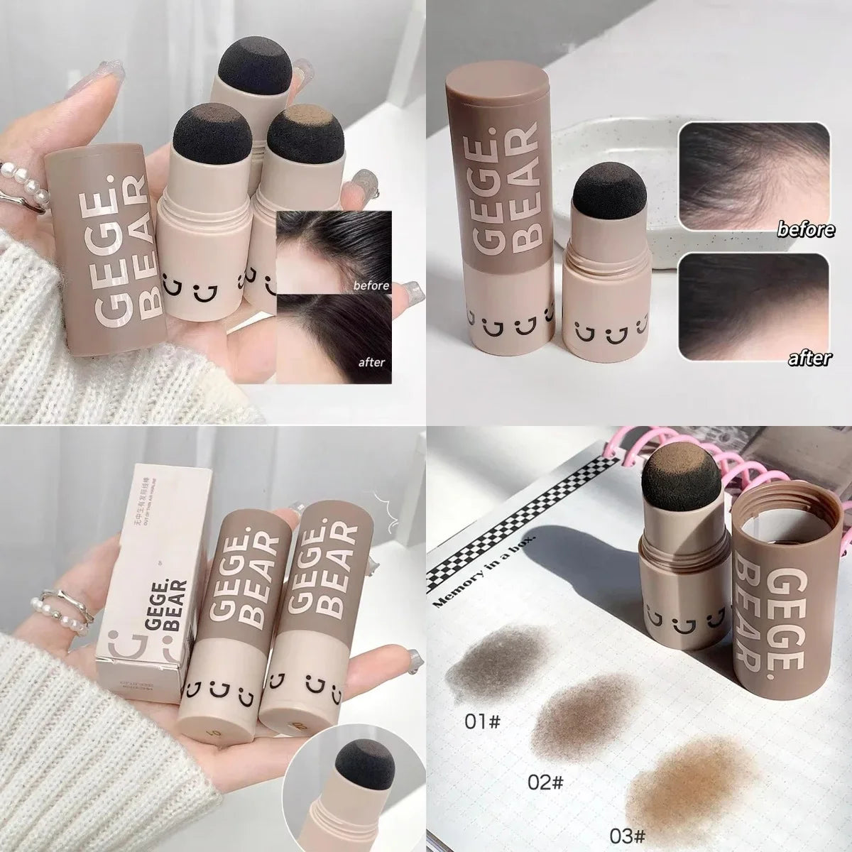 Waterproof Hair Shadow Powder – Hairline Concealer | Gege Bear Hair Shadow Powder Qme