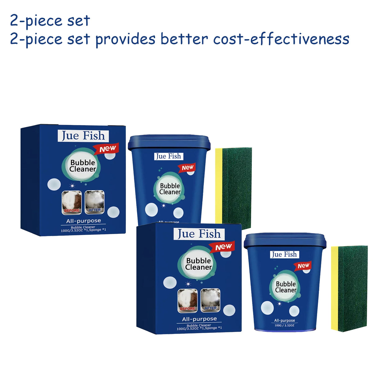 Stainless Steel Cleaning Cream – Cookware Scale & Stain Remover Kitchen Cleaning Paste Qst 100g x2 kit Boxed