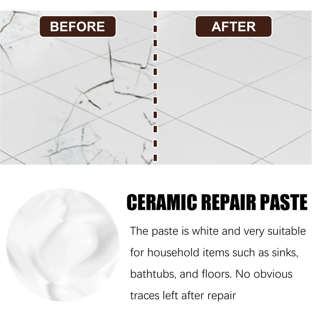 Ceramic Tile Repair Glue – Waterproof Adhesive Caulk 100ml Tile Repair Adhesive Qst
