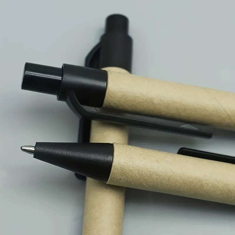 Eco-Friendly Recycled Paper Ballpoint Pen | Black Ink Mini Ballpoint Pen Qme