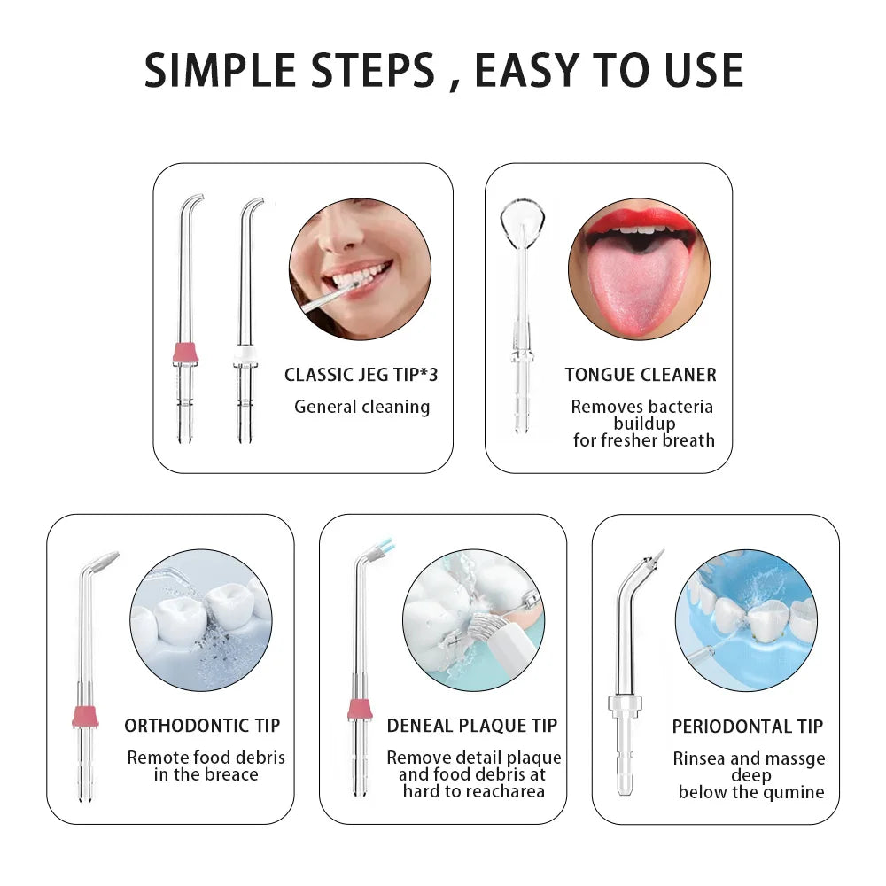 Nicefeel FC2520 Water Flosser – 600ml Countertop Oral Irrigator Oral Irrigator Qst