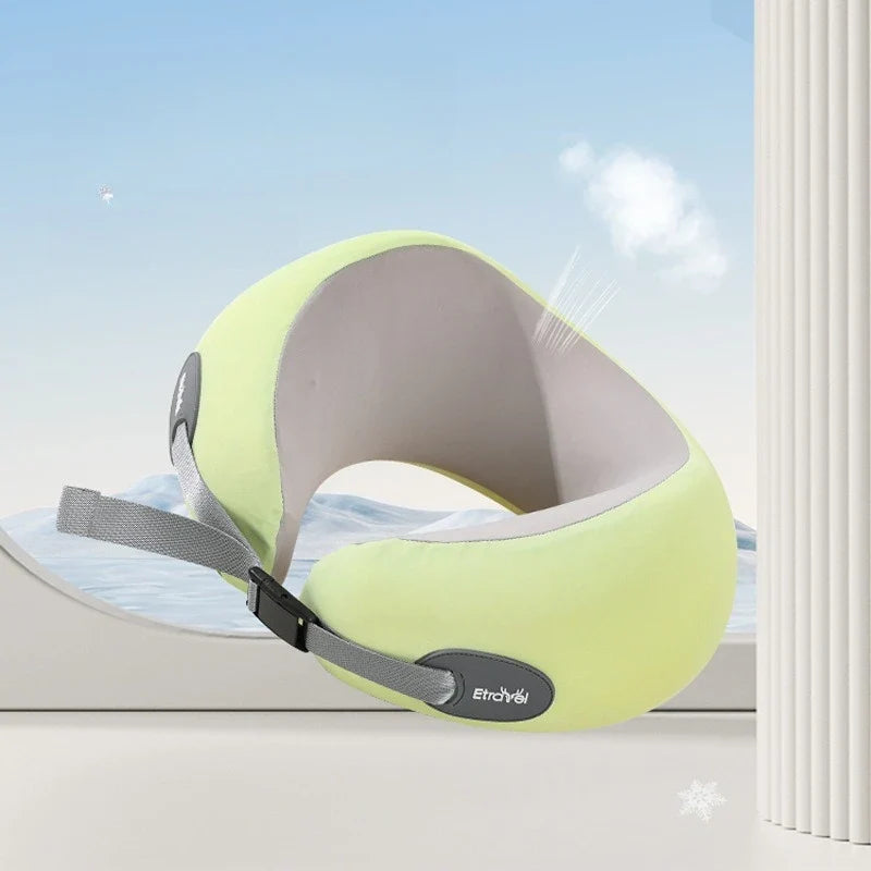 Memory Foam U-Shaped Travel Neck Pillow – Compact & Lightweight Travel Neck Pillow Qme
