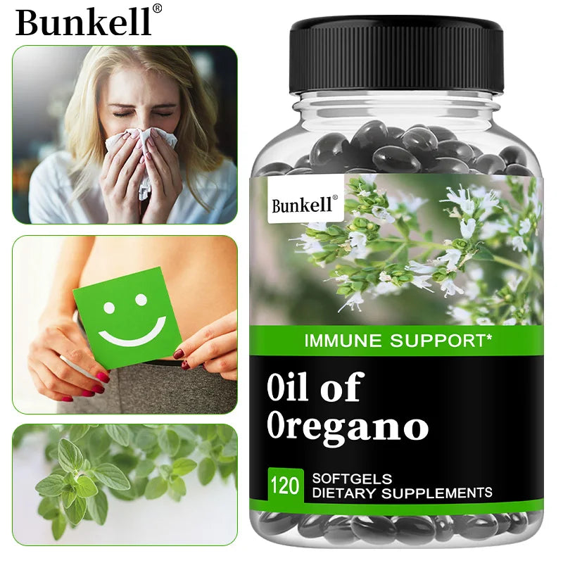 Oil of Oregano Vegan Capsules – Antioxidant & Immune Support Herbal Supplement Qst