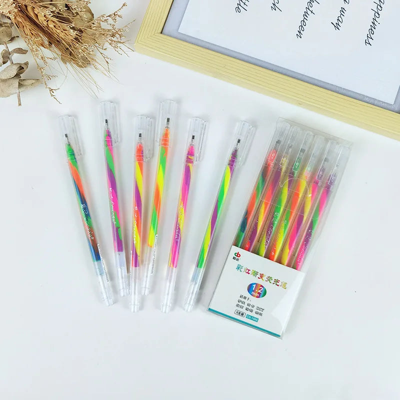 Rainbow Multicolor Gel Pens | Medium Point, 7 Colors, Smooth Writing Multicolor Gel Pens Qme