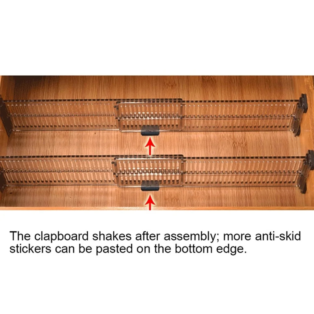 Adjustable Drawer Dividers – Punch-Free Closet Organizer Set Drawer Divider Set Qme