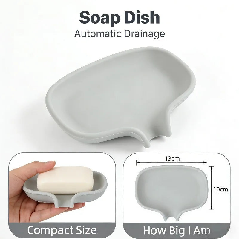 Minimalist Rectangular Soap Dish with Drainage Holes | Modern Soap Dish Qme