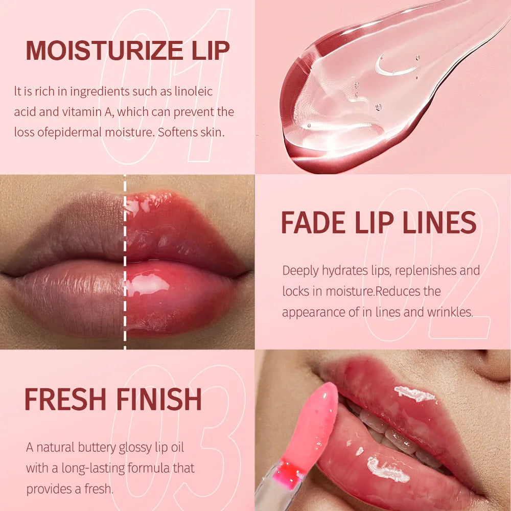 Mini Capsule Color-Change Lip Gloss Oil – Glitter & Moisturizing Lip Gloss Oil Qme