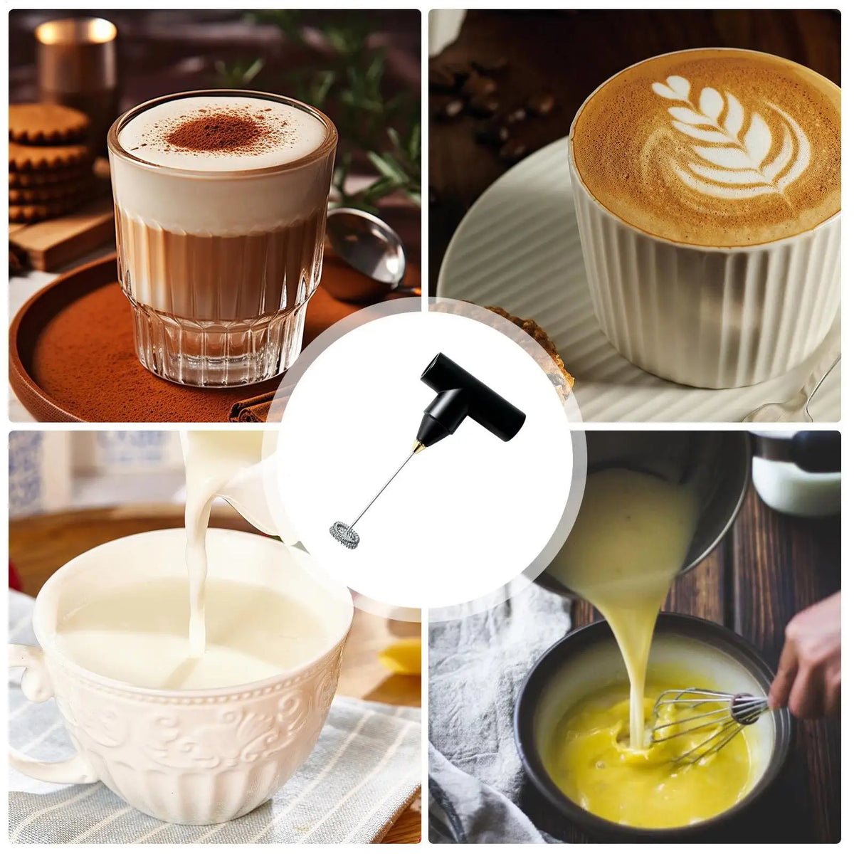 Double Head Electric Milk Frother & Coffee Foamer Machine Milk Frother Qme