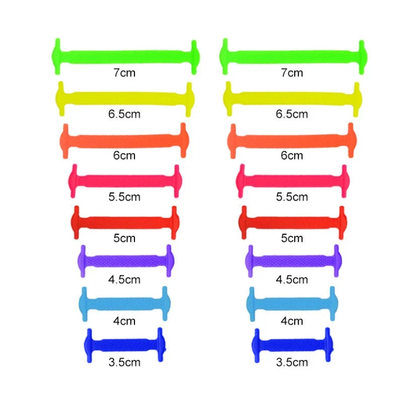 Silicone No-Tie Elastic Shoelaces – Kids, Women & Men Elastic Shoelaces Qme