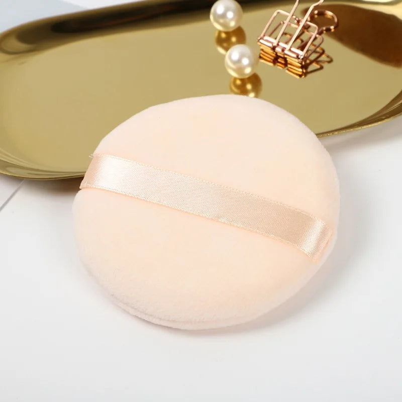 Qme Professional Round Powder Foundation Puff – 10 Pcs Set Makeup Powder Puff Qme