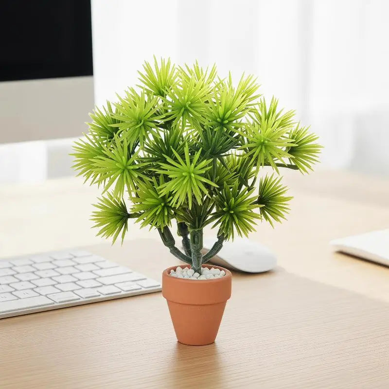 Miniature Pine Needle Potted Plant – 1:12 Dollhouse Greenery Dollhouse Miniature Plant Qme Default Title