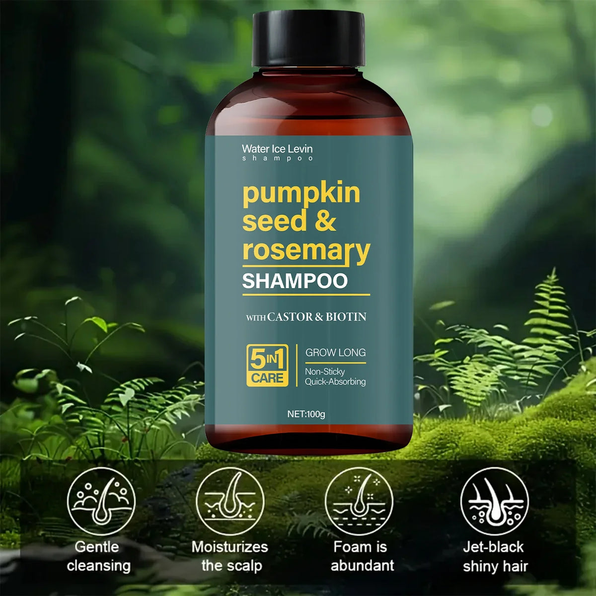 Pumpkin Seed Rosemary Shampoo – Castor Oil & Biotin Hair Care Shampoo Qme