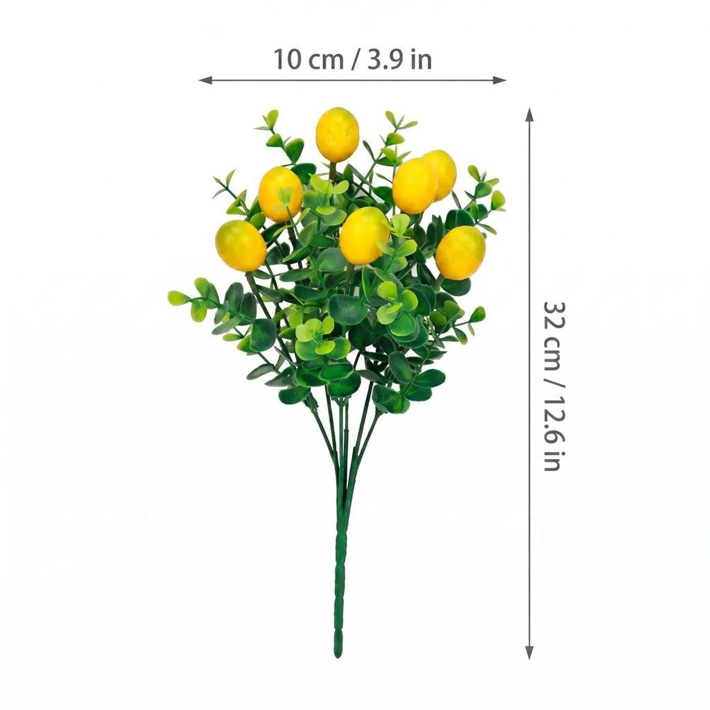 Artificial Lemon Branches – Realistic Faux Plant Décor Artificial Plant Branch Qme