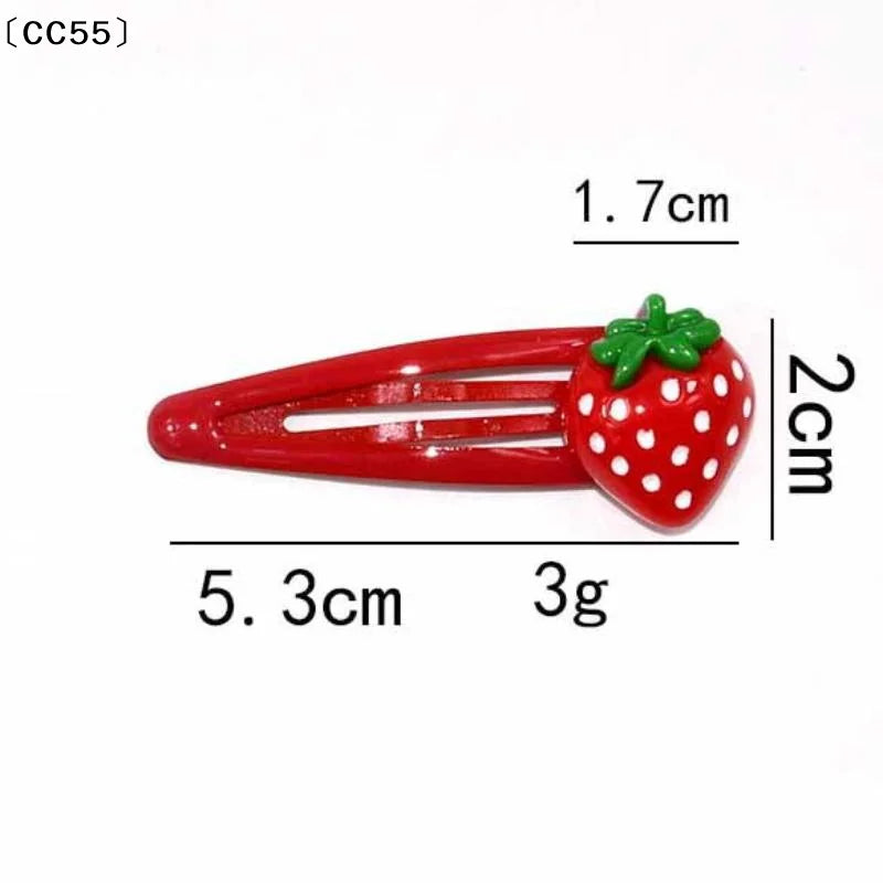 10Pcs Strawberry BB Hair Clips for Girls – Cute Baby Hairpins Girls Hair Clips Qst