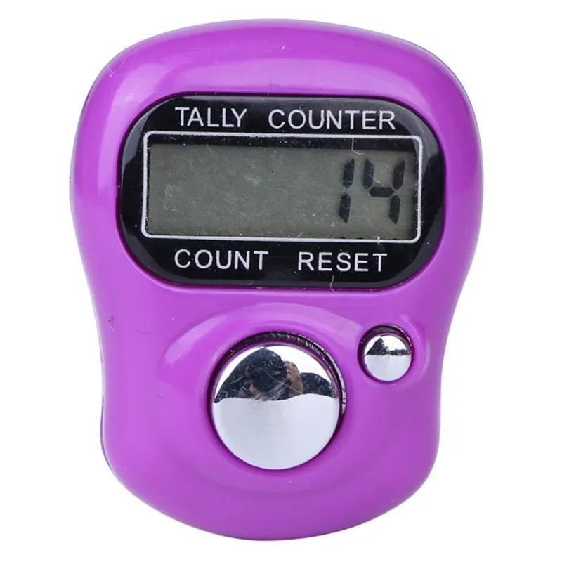 Mini LED Digital Finger Counter – Islamic Tally Bead Clicker Ring Digital Tally Counter Qme PURPLE