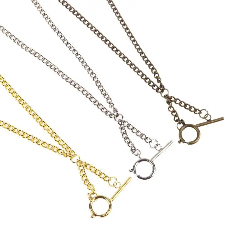 Double Curb Link Pocket Watch Chain Clip for Men & Women Pocket Watch Chain Qme