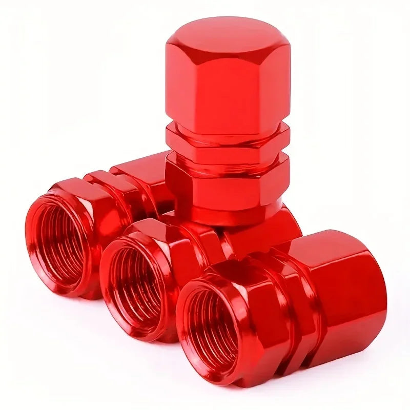 Aluminum Alloy Tire Valve Caps – Car, Motorcycle & Truck 4pk Tire Valve Caps Qme