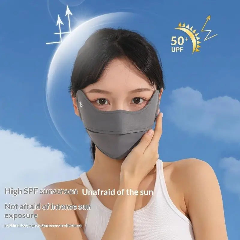 Summer Face Veil UV Cover – Breathable Outdoor Sun Mask Sun Protection Veil Qme