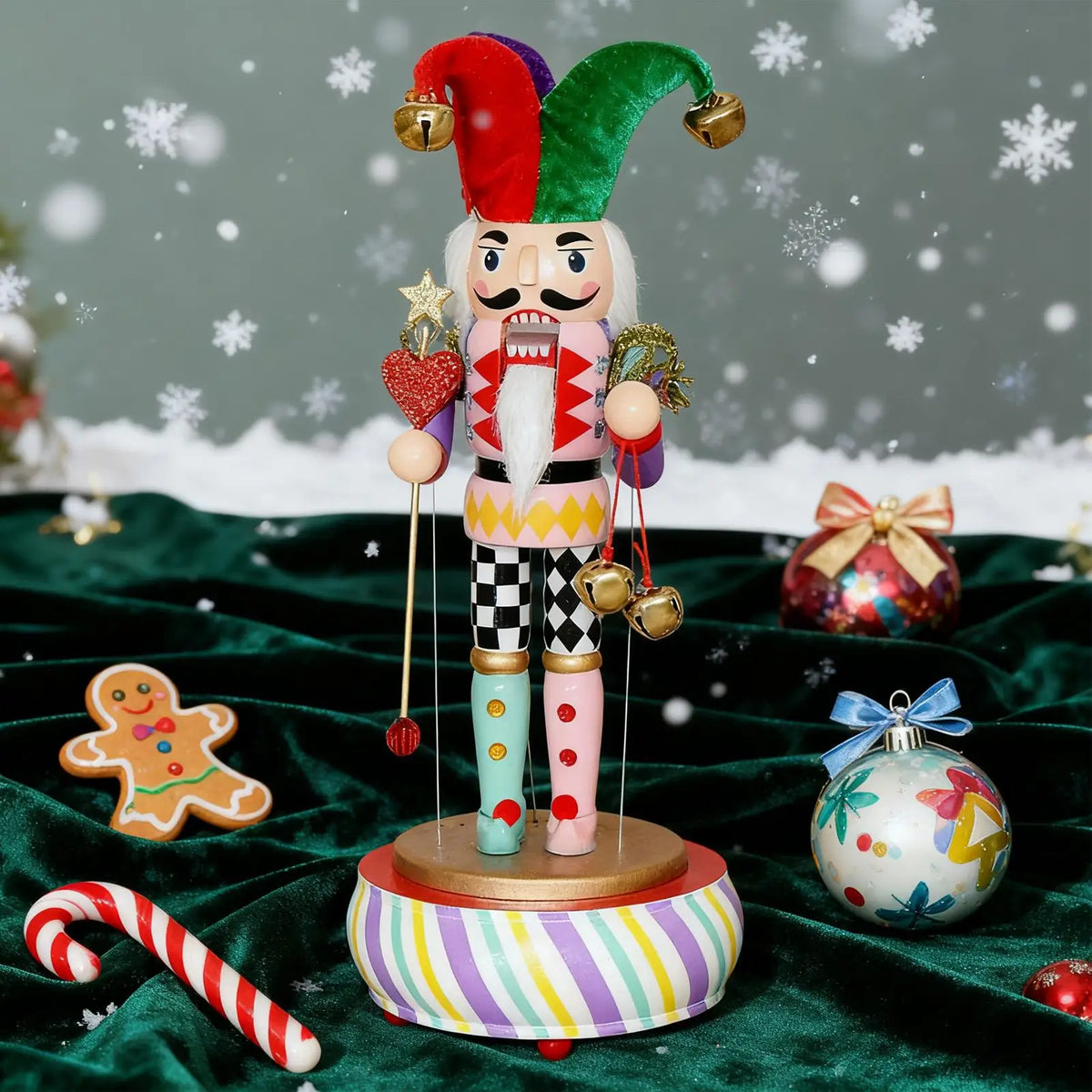 Nutcracker Music Box Christmas Decoration | Festive Desk Decor Christmas Music Box Qme