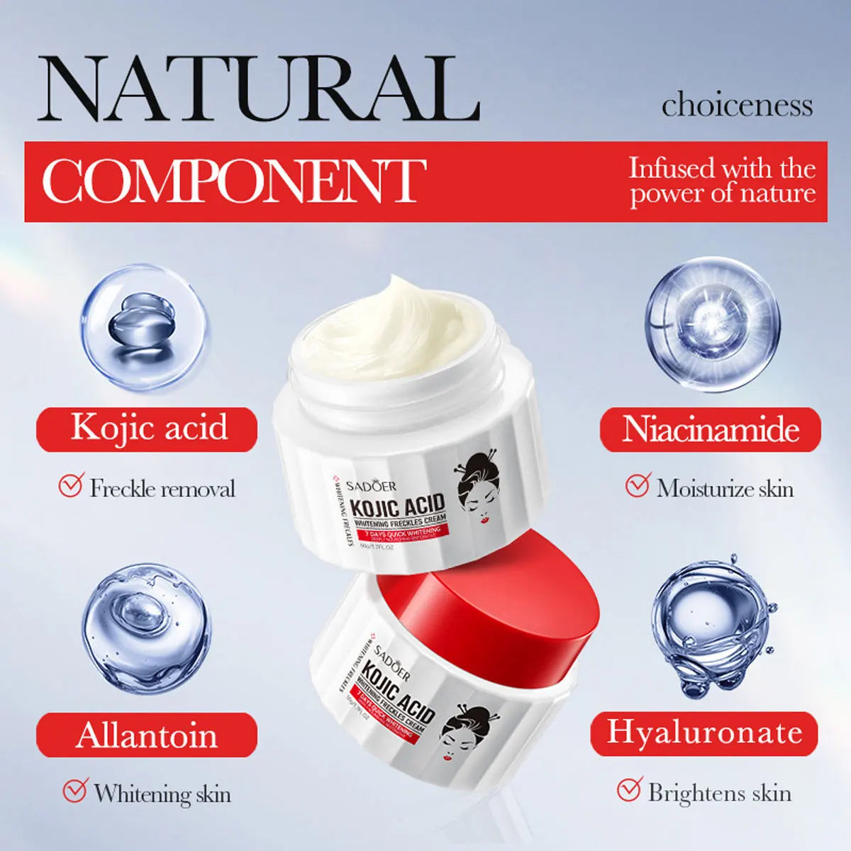 Kojic Acid Brightening Face Cream – Moisturizing & Even Skin Brightening Face Cream Qme
