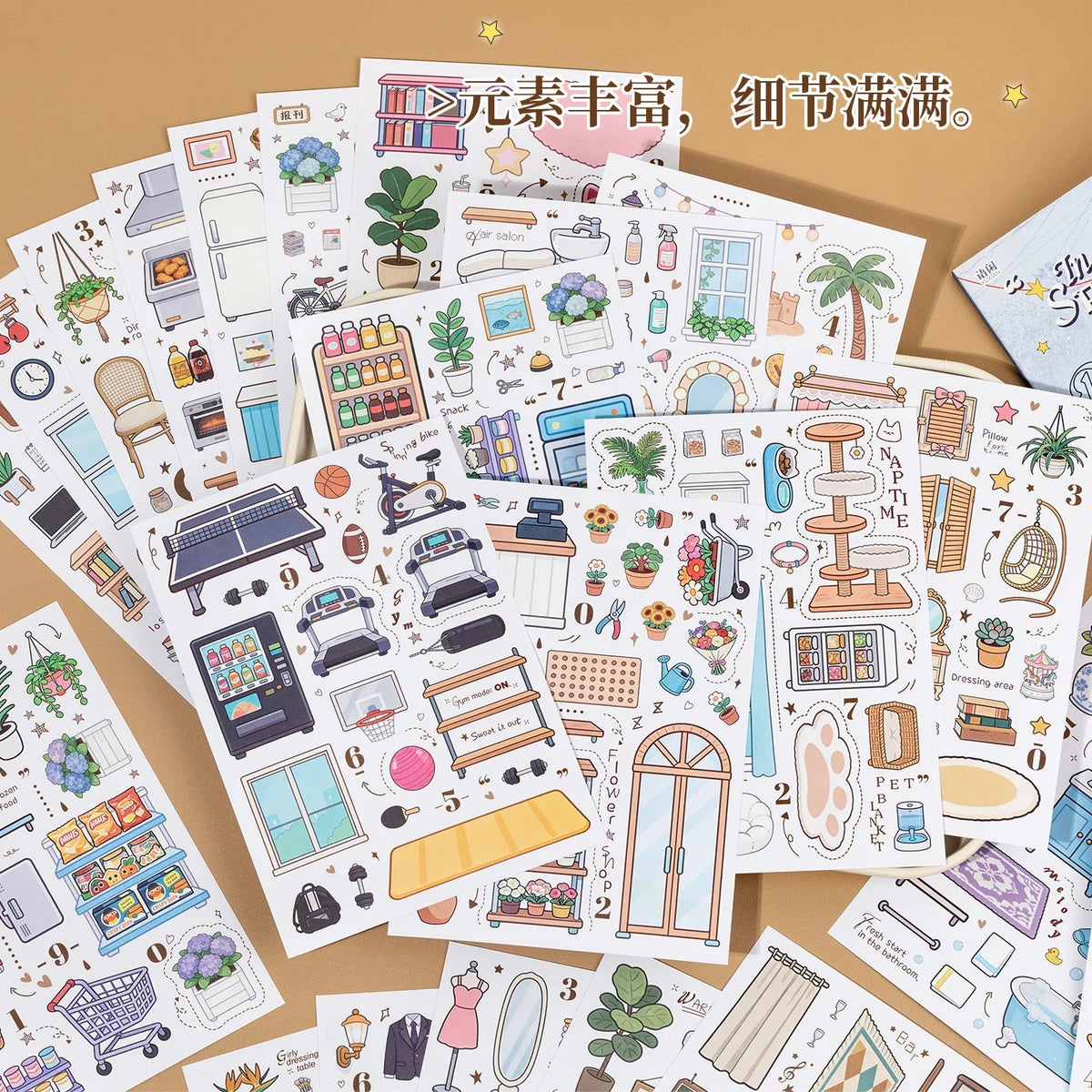 Cartoon Die Cut Sticker Book – Journal & Planner Decoration Die Cut Sticker Book Qme
