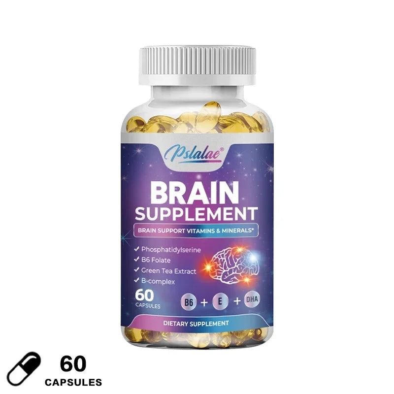 Vegan Brain Supplement – Memory, Focus & Cognitive Support Nootropic Supplement Qst 60 Capsules
