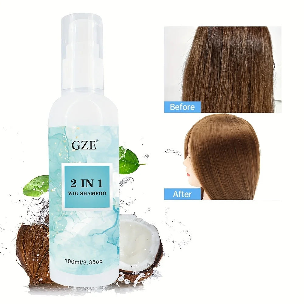 GZE Wig Shampoo – Deep Cleansing Soak for Synthetic Hair Wig Shampoo Qme