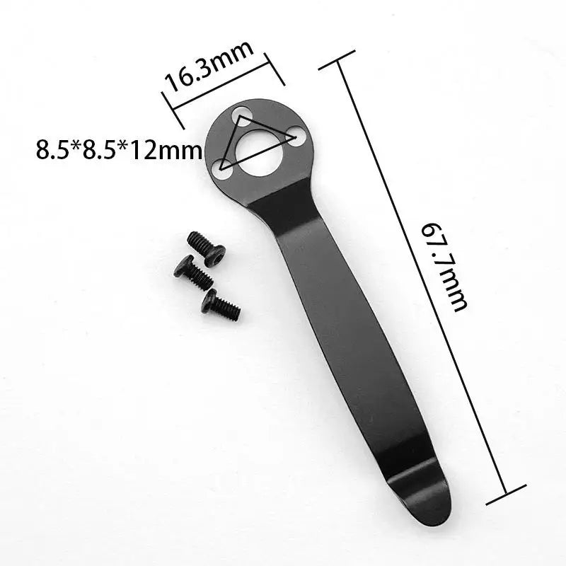 Swayboo DIY Folding Knife Back Clip Holder – Black Alloy Knife Clip Accessory Qst