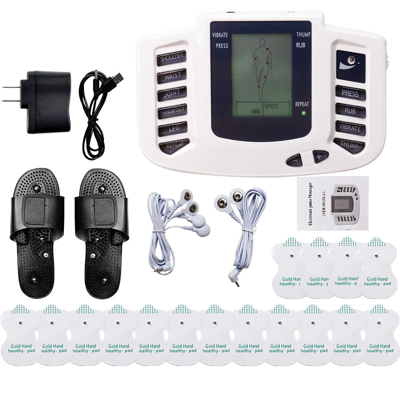TENS EMS Dual Channel Muscle Stimulator – 8 Modes & 10 Levels TENS EMS Massager Qst