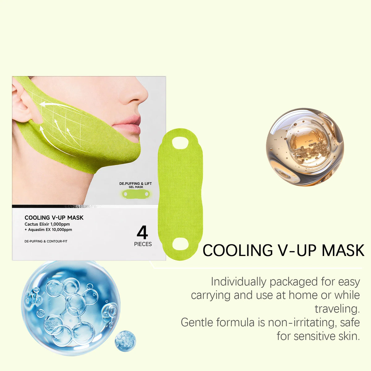 4-Pack Cheek Lifting Face Patches – Firming & Moisturizing Face Lifting Patches Qst