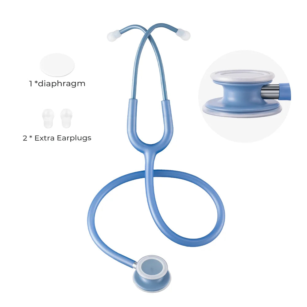 XceeFit Double Head Stethoscope – Dual Diaphragm Professional Medical Stethoscope Qst Light Blue