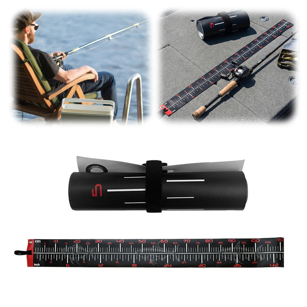 Portable Carp Fishing Measuring Tape – 110cm Waterproof PVC Fishing Measuring Tape Qme