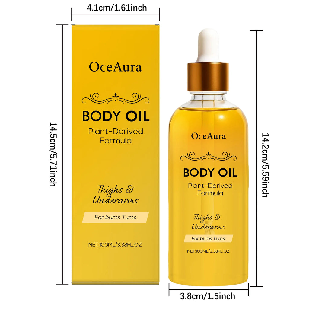 OceAura 100ml Natural Body Oil – Moisturizing & Softening Body Massage Oil Qst