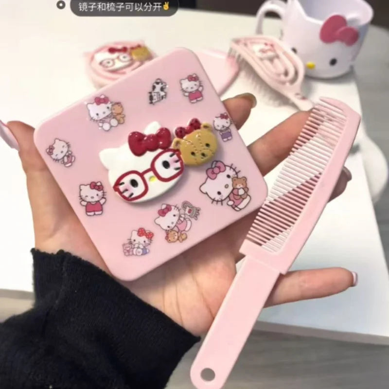 Hello Kitty Volumizing Air-Cushion Hair Brush | Openwork Ribbed Air-Cushion Hair Brush Qme