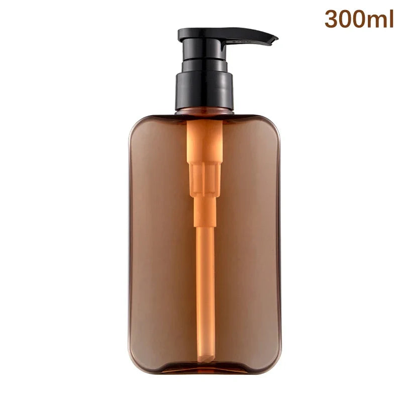 Square Clear Pump Dispenser Bottles – Soap, Shampoo & Lotion Pump Dispenser Bottle Qme 300ml